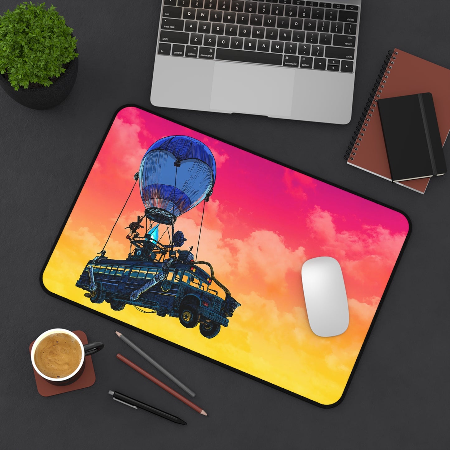 Fortnite battle bus Desk Mat, Gaming keyboard matt, mousepad large, XXL extended deskpad mouse pad