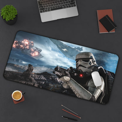 Stormtrooper Desk Mat, Gaming keyboard matt, mousepad large, XXL extended deskpad mouse pad - Bold Print