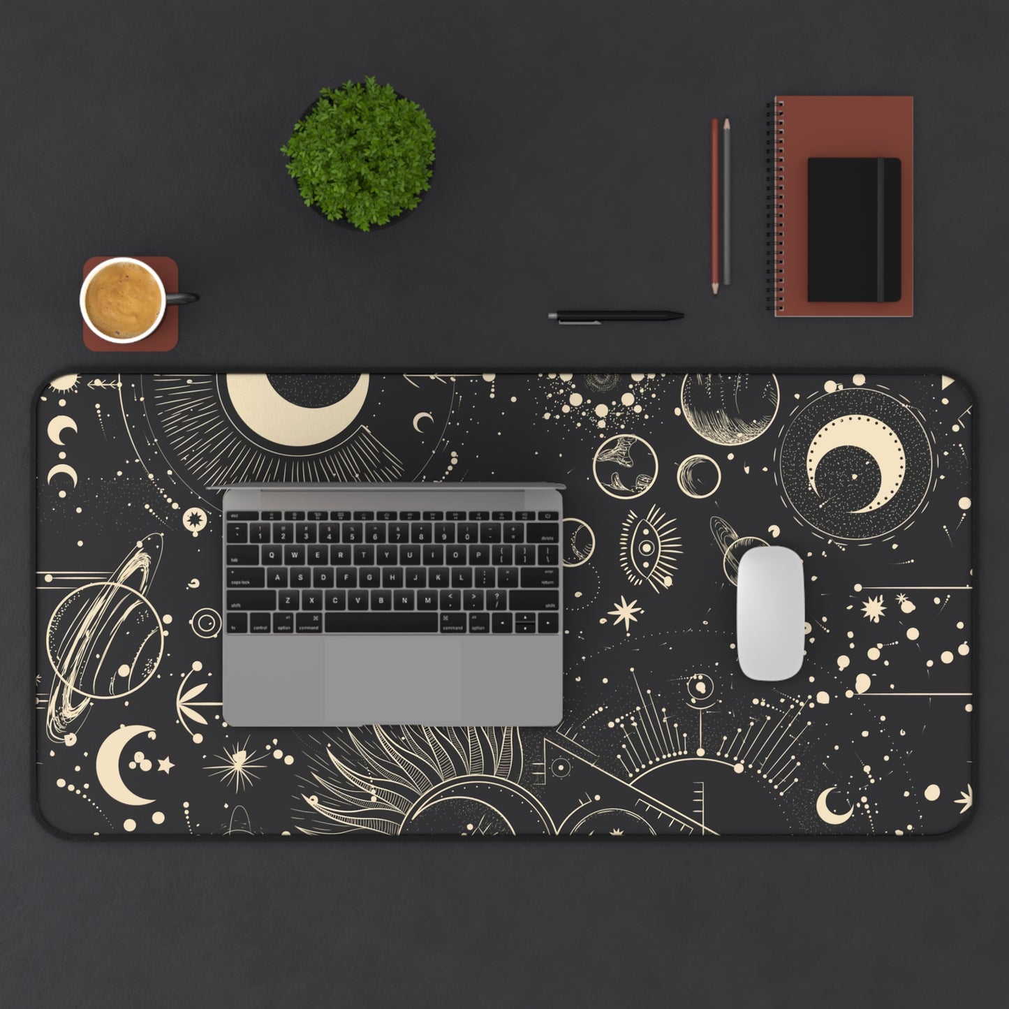 Mystical star sky Desk Mat, Gaming keyboard mat, XXL mousepad