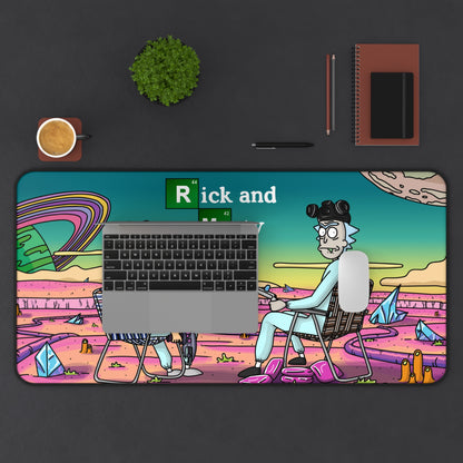 Rick and Morty Breaking Bad 2 Desk Mat, Gaming keyboard matt, mousepad large, XXL extended deskpad mouse pad - Bold Print