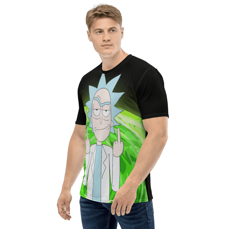 T-shirt Rick Fuck print, funny t-shirt with rick and morty - Bolt Print