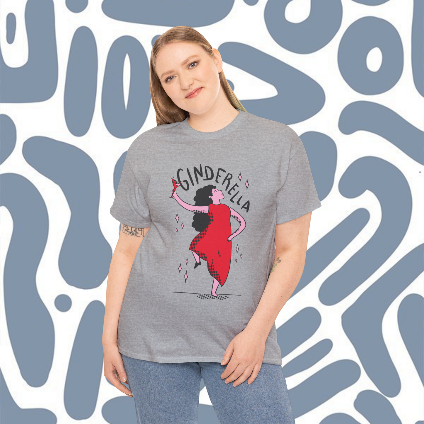 Ginderella t-shirt, graphic shirts, unisex tshirt, funny printed T-shirt