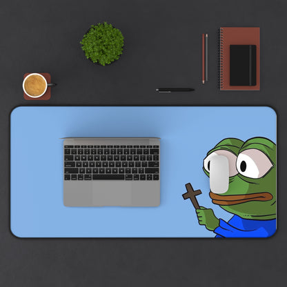 Pepe with cross Desk Mat