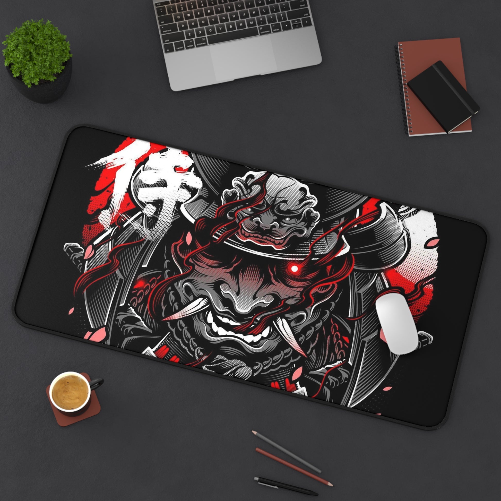 Samurai 2 Desk Mat, deskmat xl, Gaming keyboard matt, mousepad large, XXL extended deskpad mouse pad, large gaming mousepad - Bolt Print