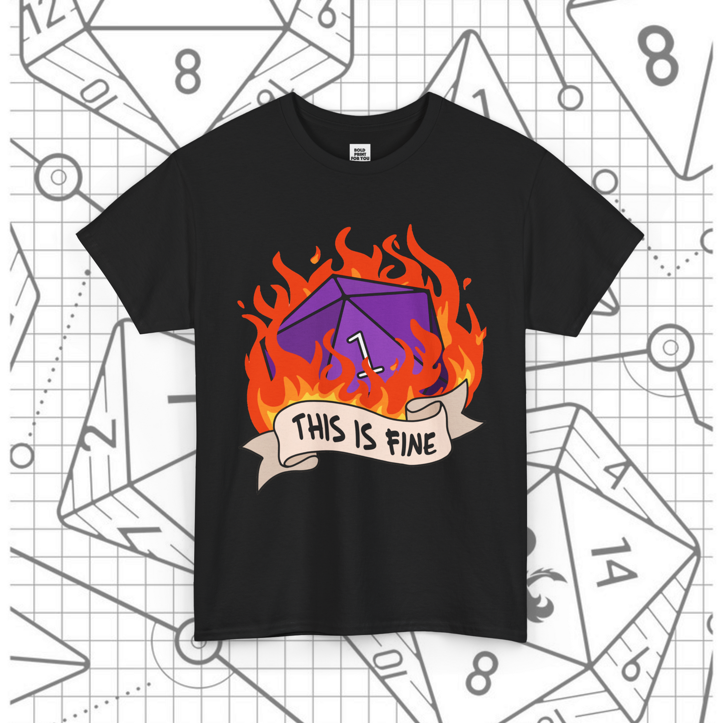 DND This Is Fine T-Shirt, Dungeons & Dragons Unisex tee