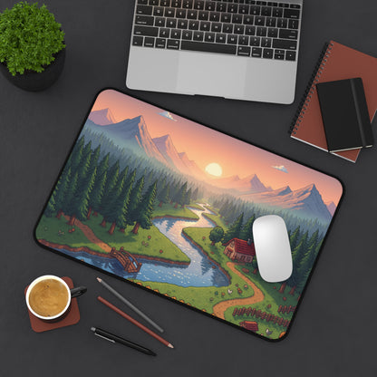 Pixel landscape (art 2) Gaming Desk Mat