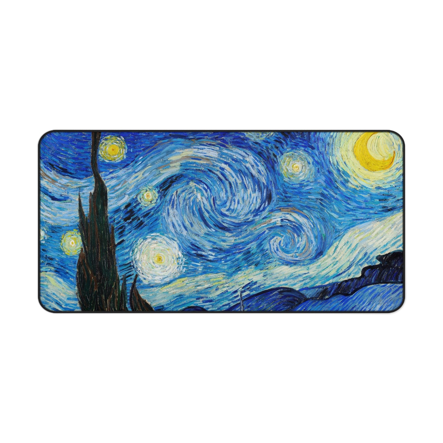 Vincent van Gogh The Starry Night Desk Mat, Gaming keyboard matt, mousepad large, XXL extended deskpad mouse pad