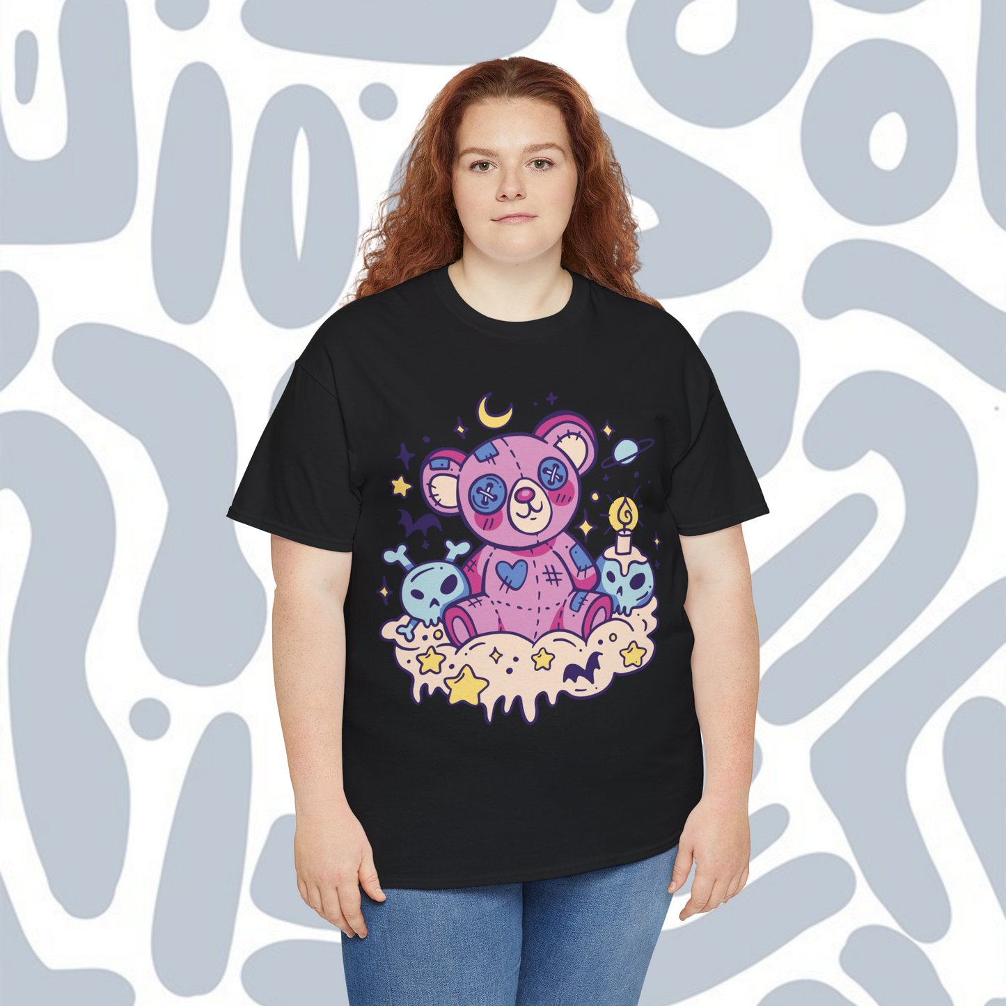 T-shirt Kawaii goth teddybear