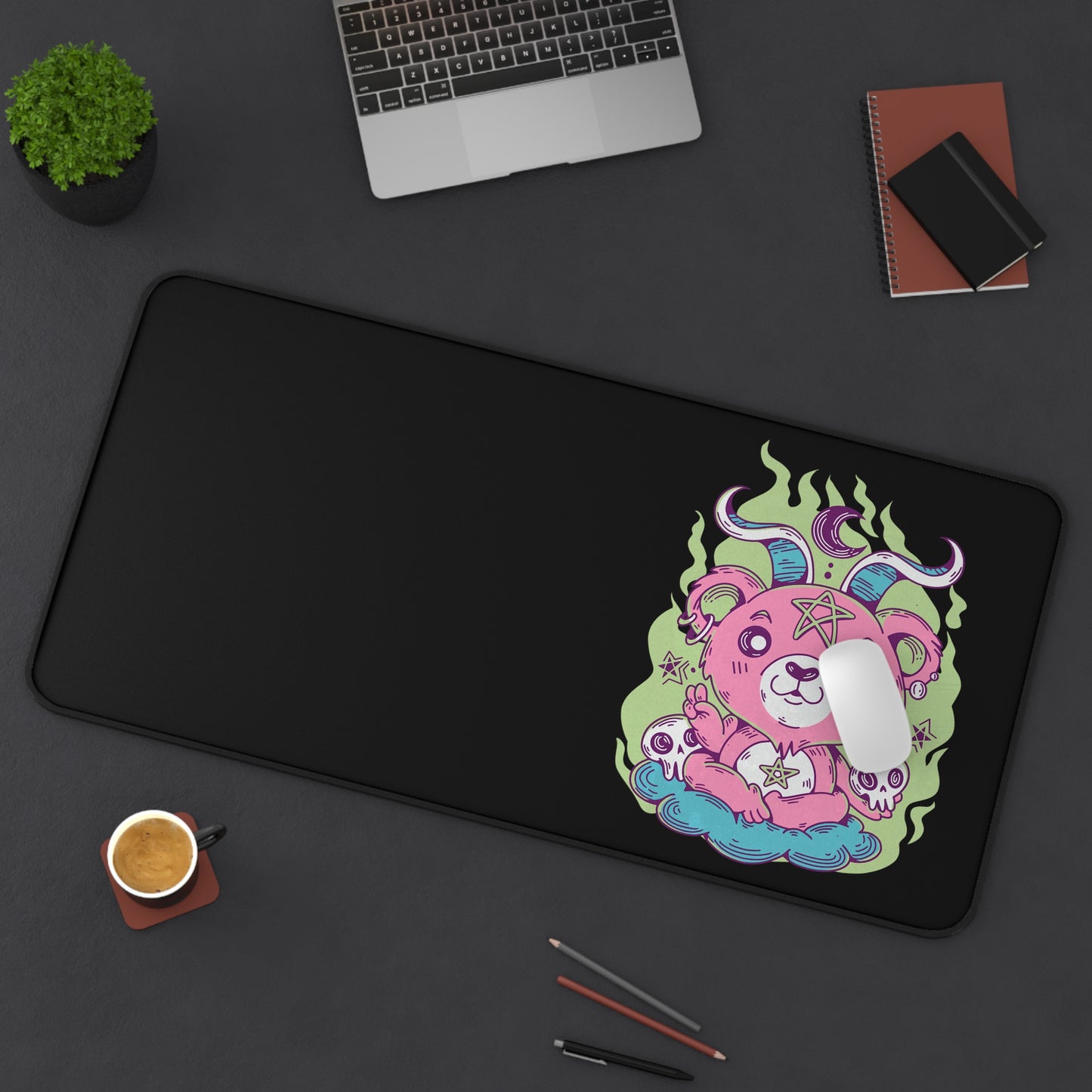 Bear satan Desk Mat, gaming mouse mat, XXL deskpad mouse pad