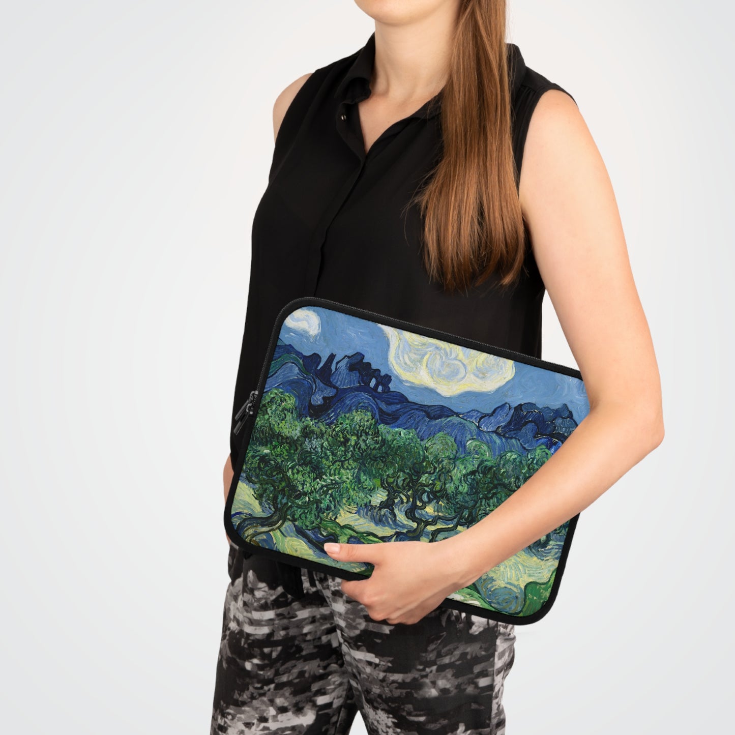 Van Gogh Olive Trees with the Alpilles Laptop sleeve macbook or any laptop, laptop bag, Laptop carrying case