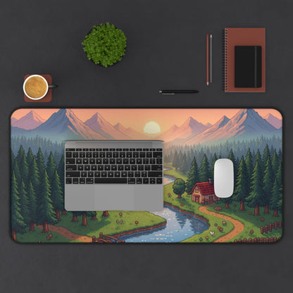 Pixel landscape (art 2) Gaming Desk Mat