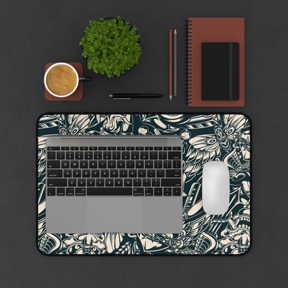 Vintage tattoos 2 Desk Mat, Gaming keyboard mat, mousepad large, XXL extended deskpad mouse pad