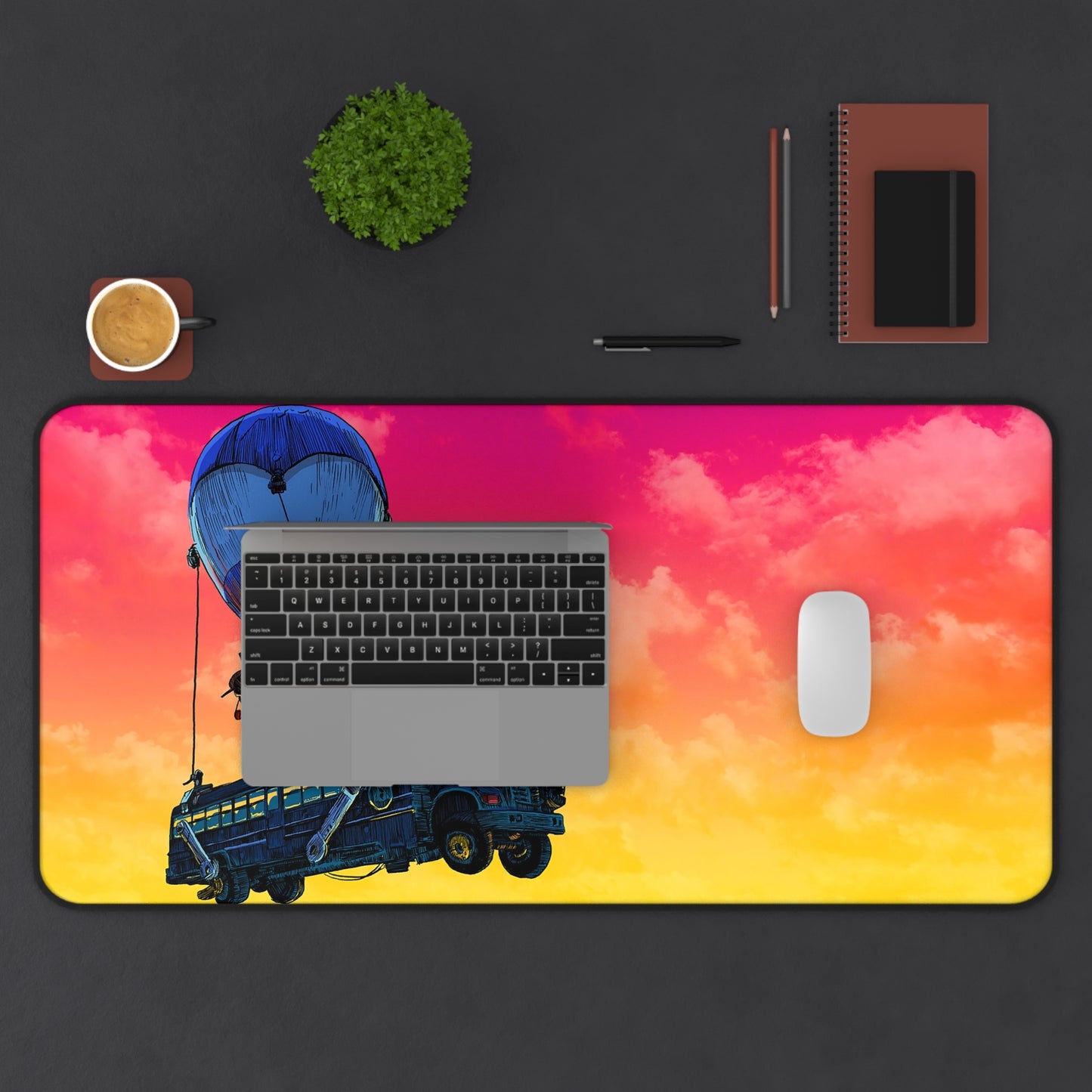 Fortnite battle bus Desk Mat, Gaming keyboard matt, mousepad large, XXL extended deskpad mouse pad