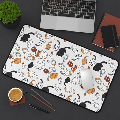 Funny cats Desk Mat, Gaming keyboard mat, mousepad large, XXL extended deskpad mouse pad