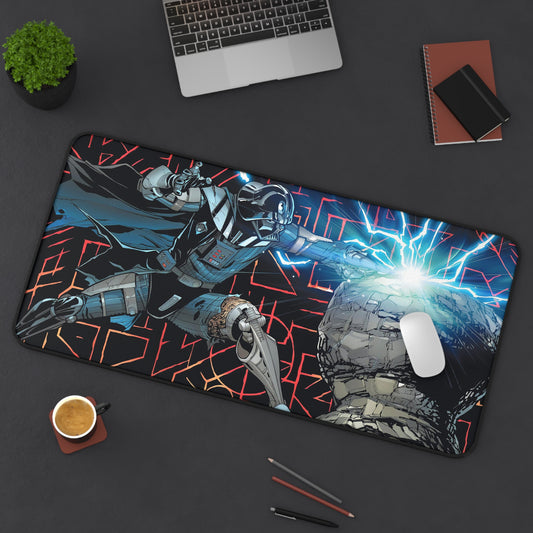 Darth Vader thunderbolt Desk Mat, deskmat xl, Gaming keyboard matt, mousepad large, XXL extended deskpad mouse pad, large gaming mousepad - Bolt Print