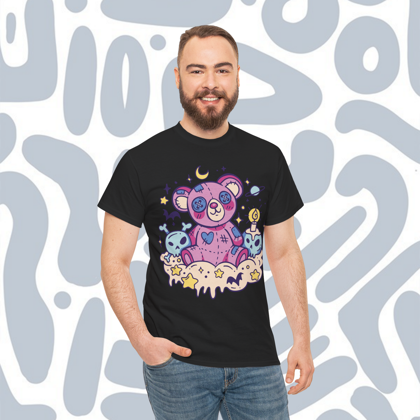 T-shirt Kawaii goth teddybear