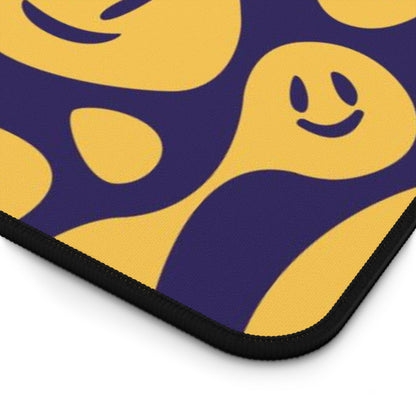 expanded distorted emoticon Desk Mat, gaming mouse mat, mousepad large, XXL deskpad mouse pad