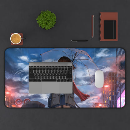 Anime girl with umbrella Desk Mat, deskmat xl, Gaming keyboard matt, mousepad large, XXL extended deskpad mouse pad, large gaming mousepad - Bolt Print