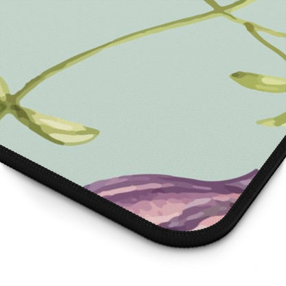 Beautiful purple floral  Desk Mat, Gaming keyboard matt, mousepad large, XXL extended deskpad mouse pad