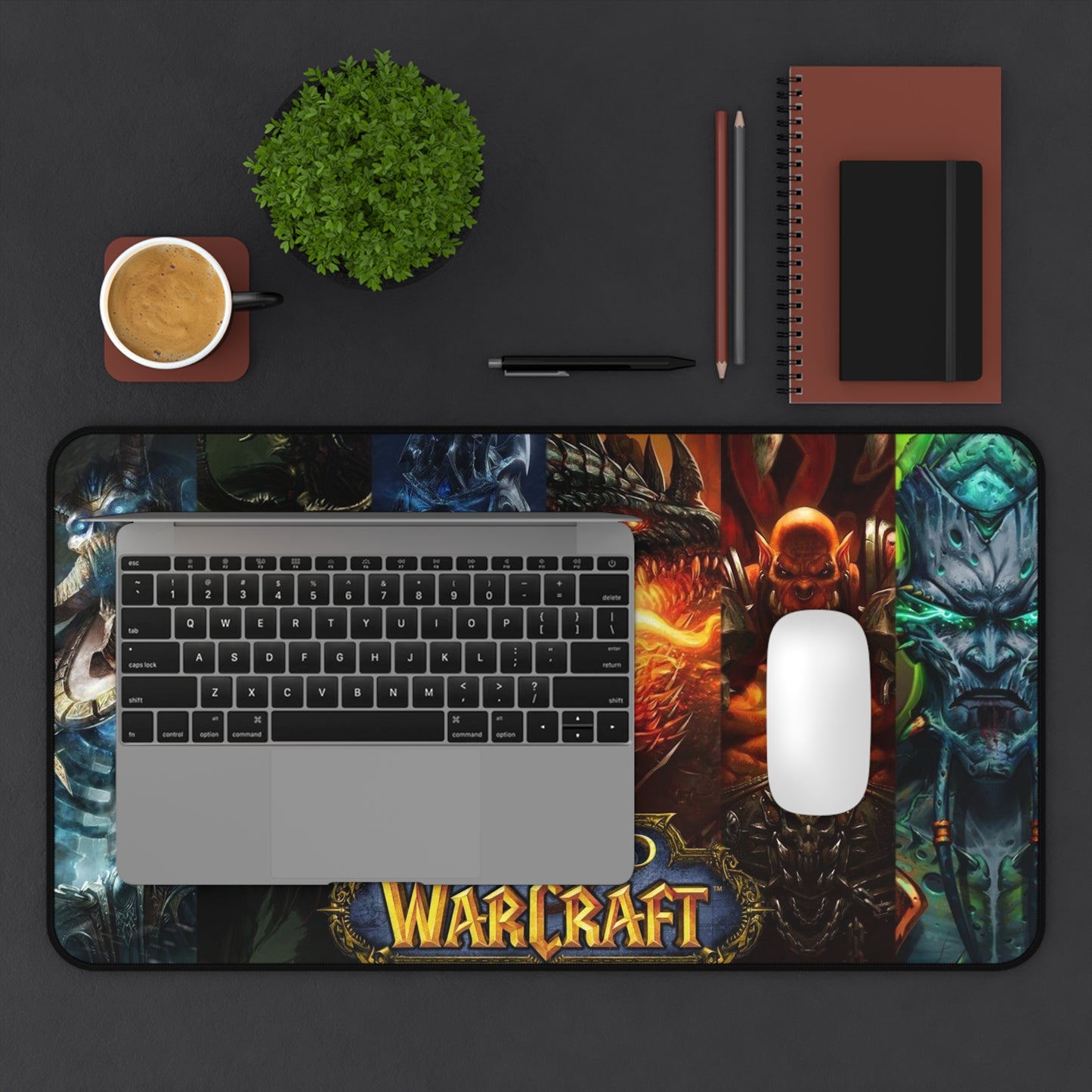 Heroes of World of Warcraft Desk Mat, Gaming keyboard matt, mousepad large, XXL extended deskpad mouse pad - Bolt Print