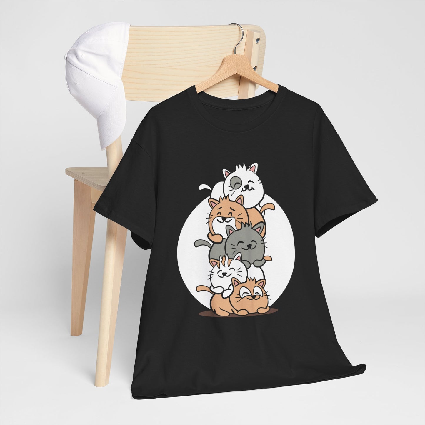 Pile of cats T-shirt, funny t-shirt, graphic shirts, unisex tshirt, printed T-shirt