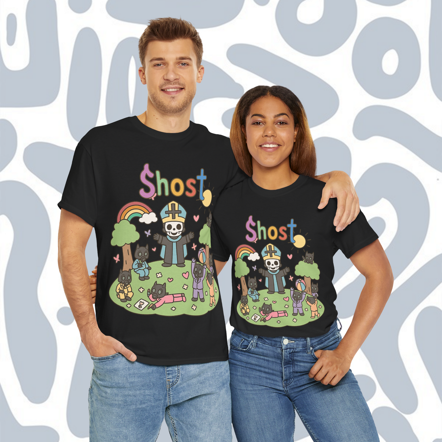 Ghost Band (art 2) T-Shirt, Metal Unisex tee