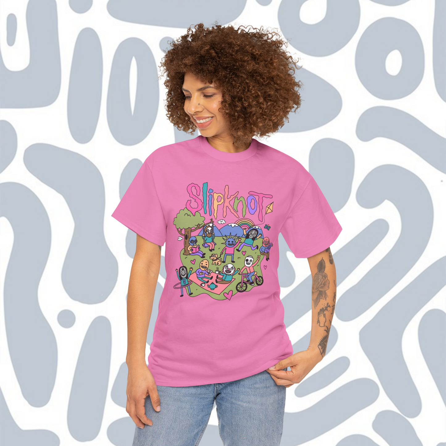 Slipknot Pink T-Shirt, Funny Unisex tee