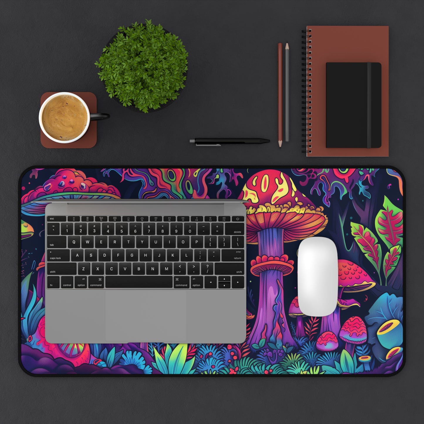 psychedelic mushrooms Desk Mat, Psychedelic gaming mouse mat, XXL deskpad mouse pad