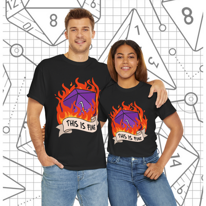 DND This Is Fine T-Shirt, Dungeons & Dragons Unisex tee