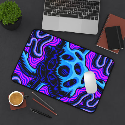 Modern psychedelic Desk Mat, Neon Gaming keyboard mat, large mousepad, XXL Desk Pad