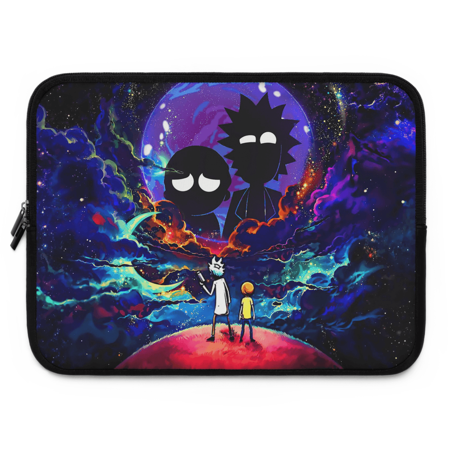 Neon Rick and Morty Laptop sleeve - Bolt Print