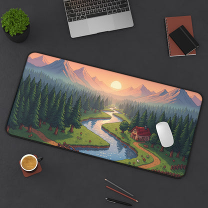 Pixel landscape (art 2) Gaming Desk Mat