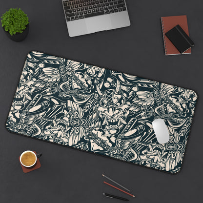 Vintage tattoos 2 Desk Mat, Gaming keyboard mat, mousepad large, XXL extended deskpad mouse pad