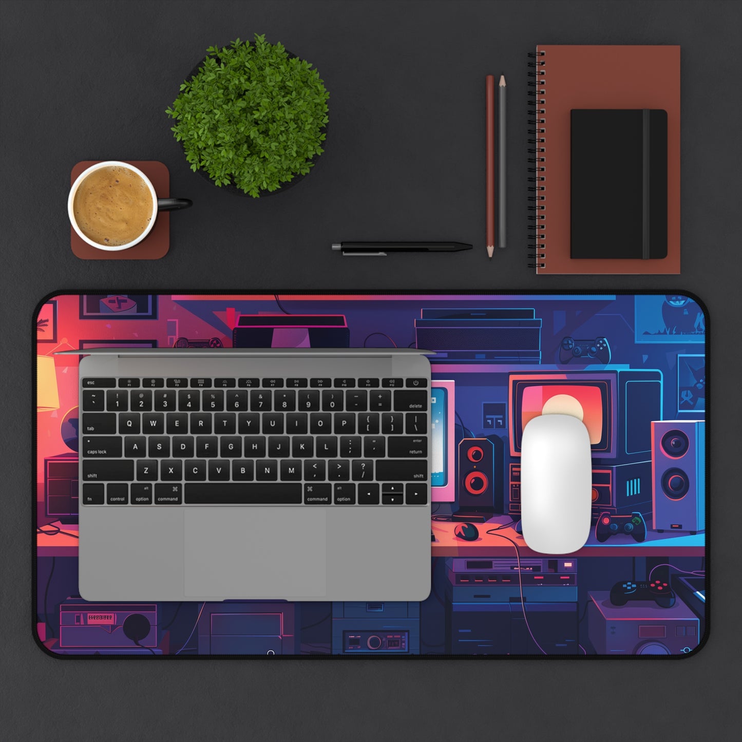 Neon room Desk Mat, Gaming keyboard matt, mousepad large, XXL extended deskpad mouse pad