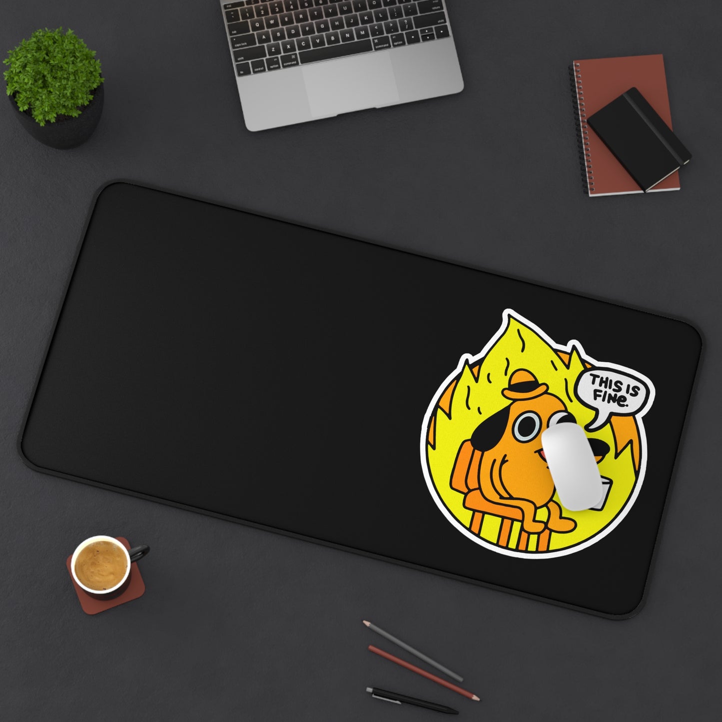 This is fine Desk Mat, gaming mouse mat, mousepad large, XXL deskpad mouse pad