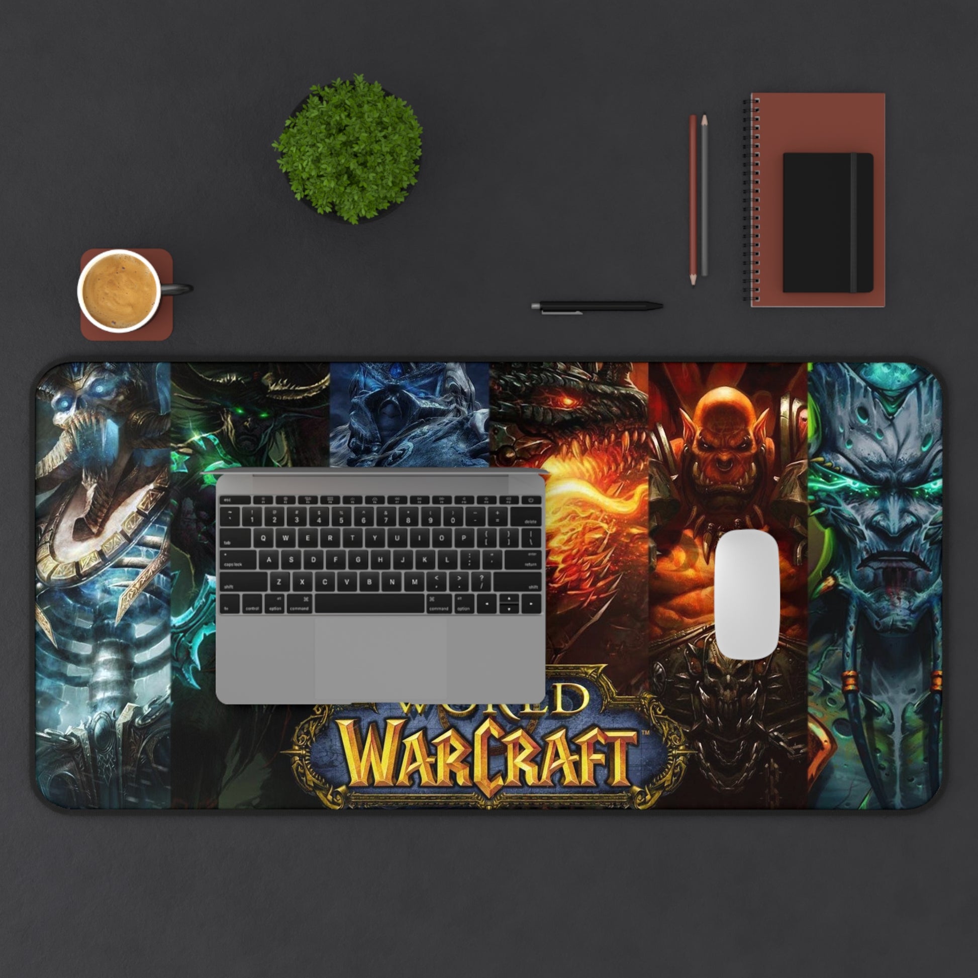 Heroes of World of Warcraft Desk Mat, Gaming keyboard matt, mousepad large, XXL extended deskpad mouse pad - Bolt Print