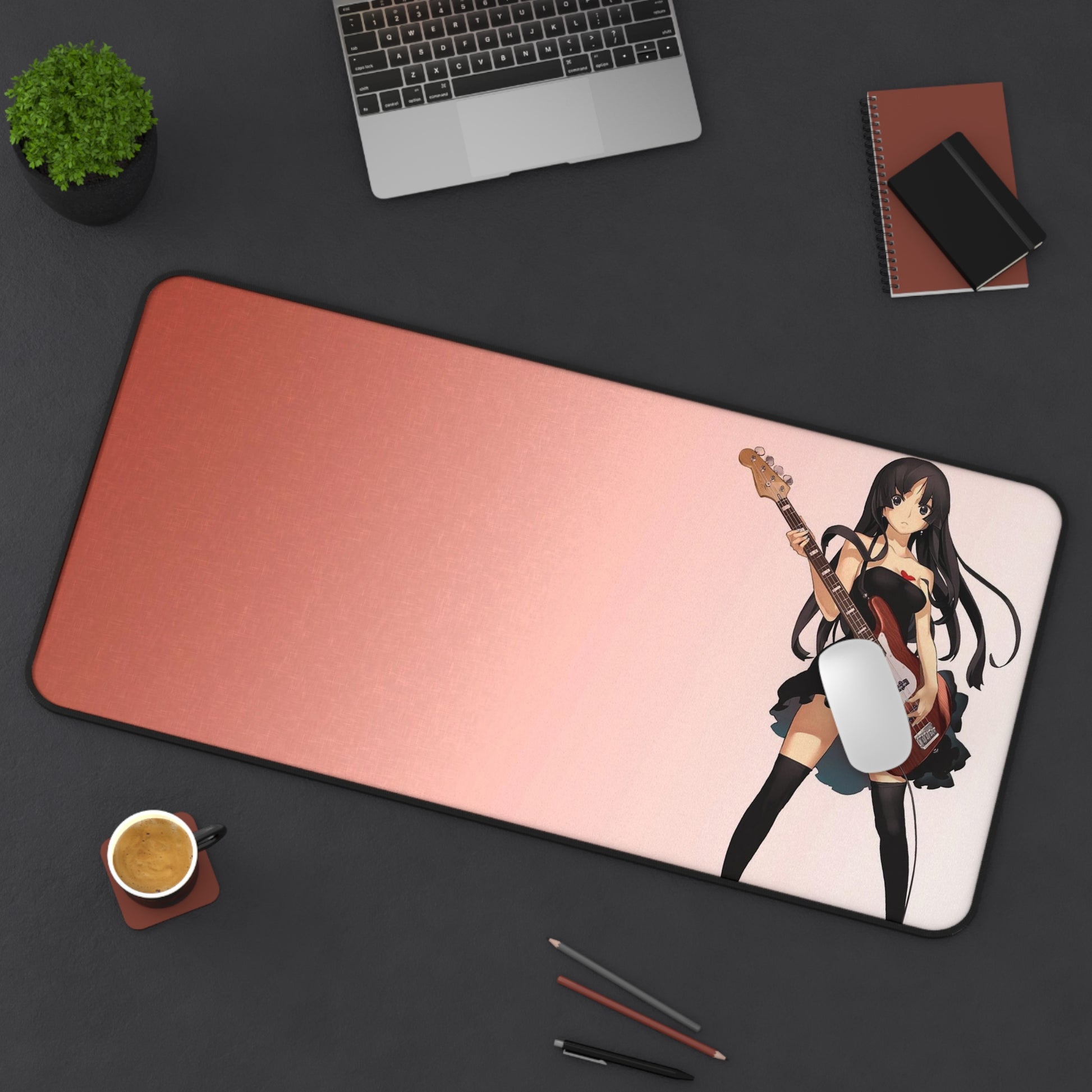 Anime girl with guitar Desk Mat, deskmat xl, Gaming keyboard matt, mousepad large, XXL extended deskpad mouse pad, large gaming mousepad - Bolt Print