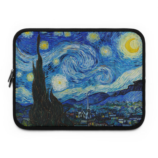 Van Gogh The Starry Night Laptop sleeve macbook or any laptop, laptop bag, Laptop carrying case