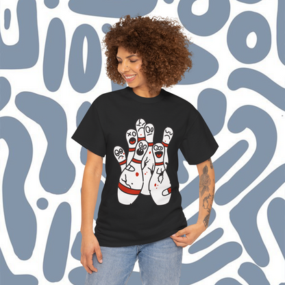 Fun bowling pins t-shirt, graphic shirts, unisex tshirt, printed T-shirt