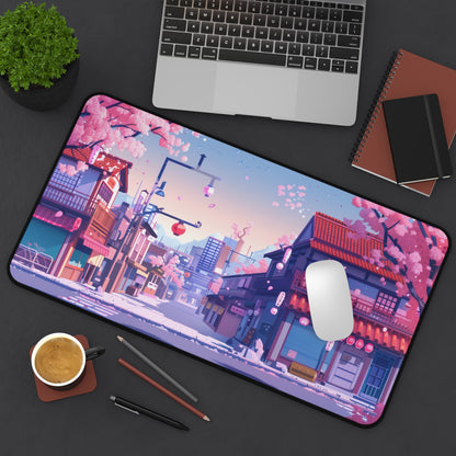 Asian city Anime Desk Mat