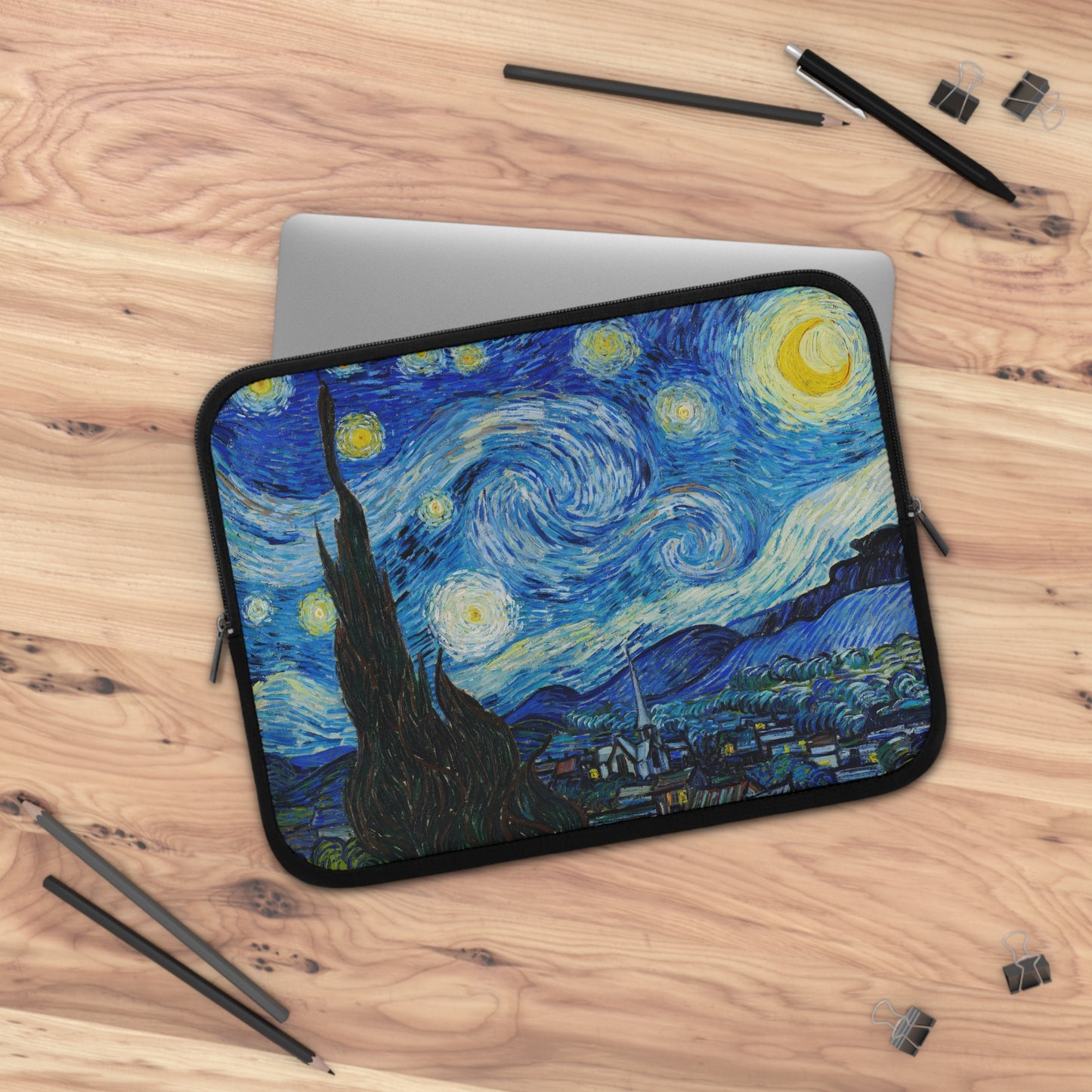 Van Gogh The Starry Night Laptop sleeve macbook or any laptop, laptop bag, Laptop carrying case