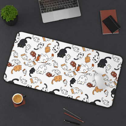 Funny cats Desk Mat, Gaming keyboard mat, mousepad large, XXL extended deskpad mouse pad