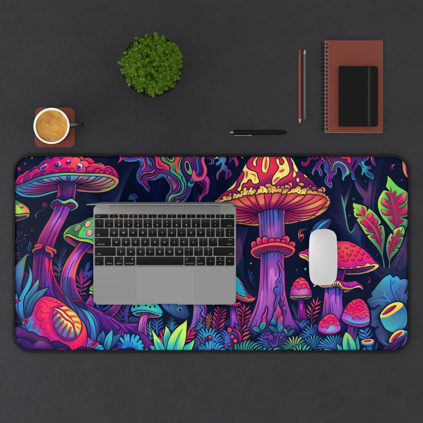 psychedelic mushrooms Desk Mat, Psychedelic gaming mouse mat, XXL deskpad mouse pad