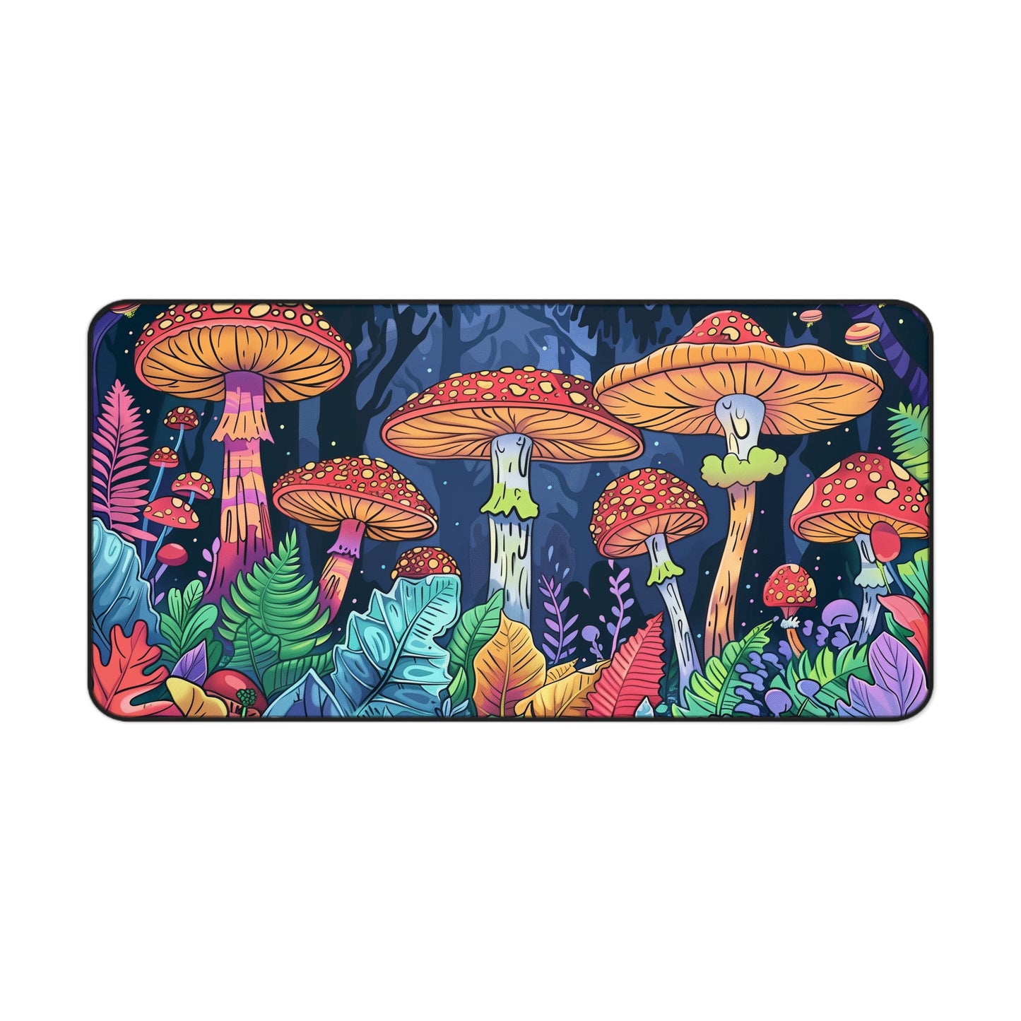 Forest mushrooms Desk Mat, Psychedelic gaming mouse mat, XXL deskpad mouse pad