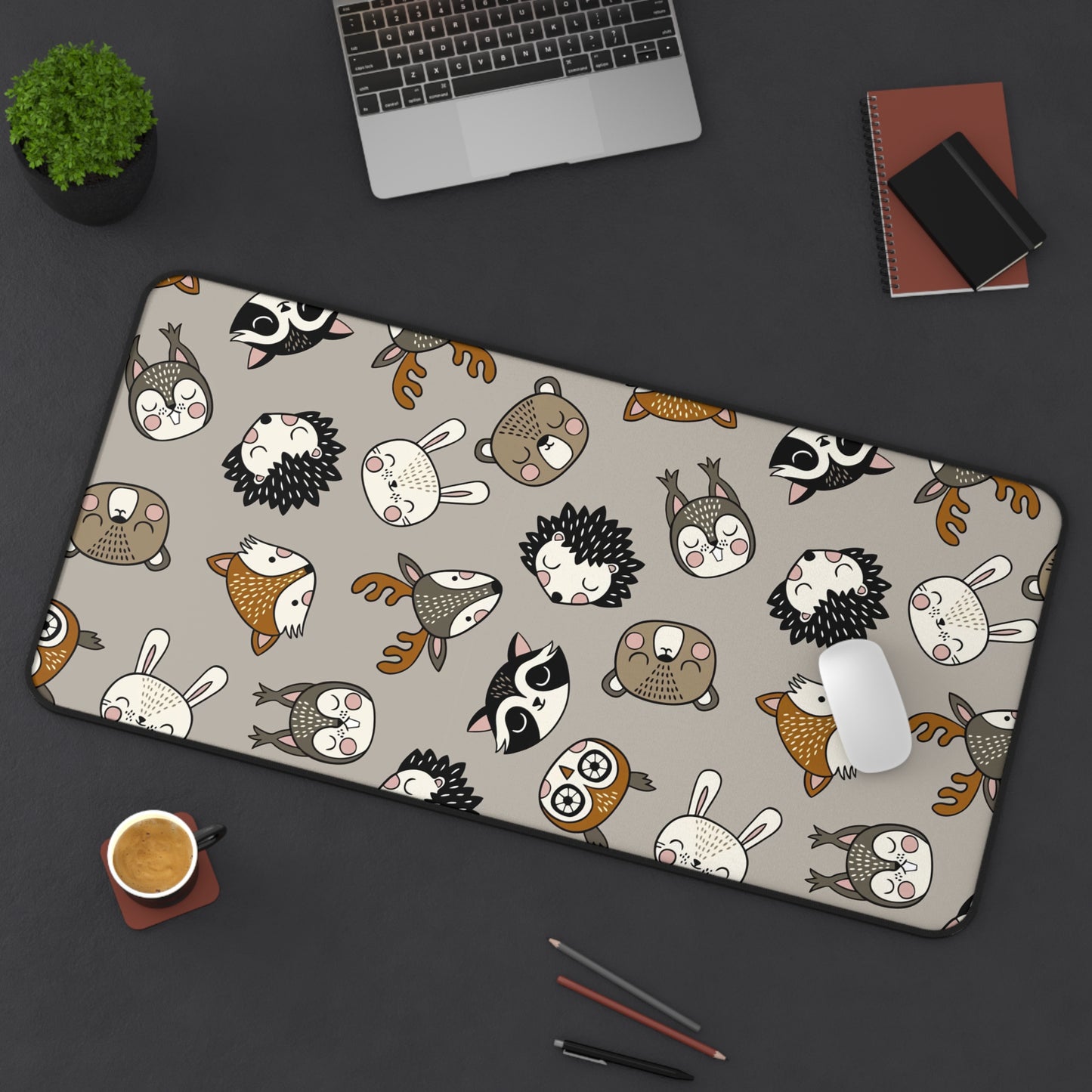 Cute animals Desk Mat, Gaming keyboard mat, mousepad large, XXL extended deskpad mouse pad