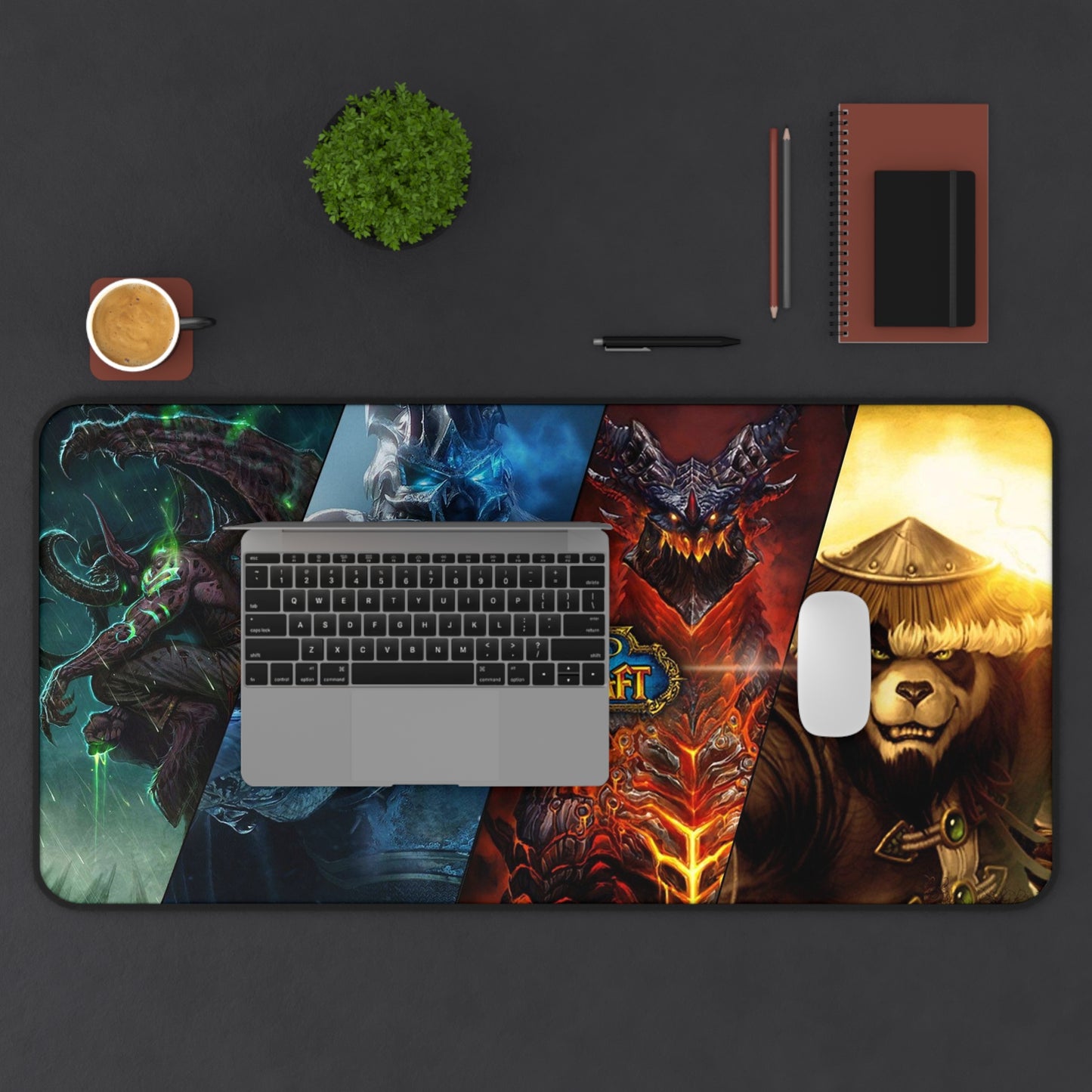 World of WarCraft Desk Mat, Gaming keyboard matt, mousepad large, XXL extended deskpad mouse pad - Bolt Print