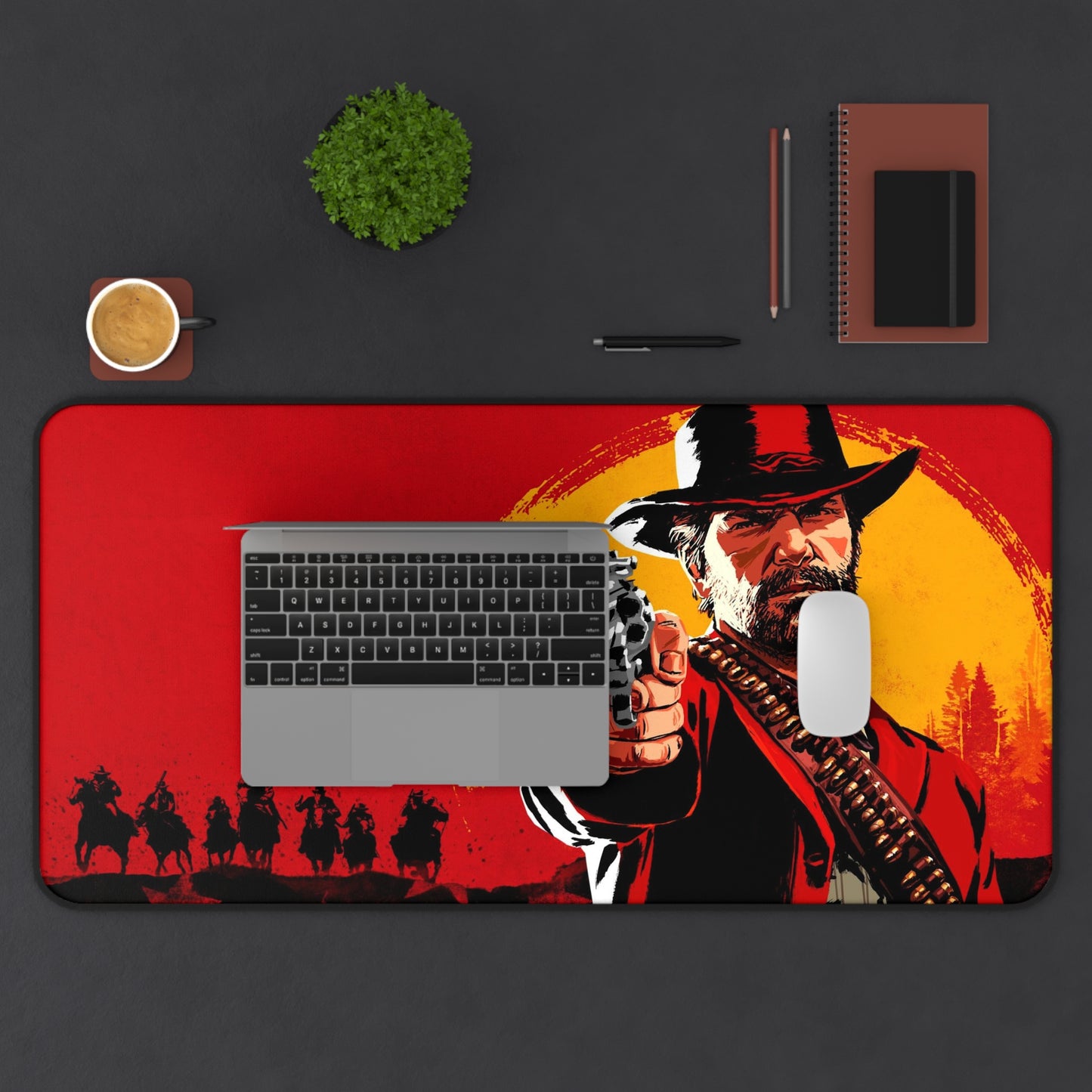 Red Dead Redemption Desk Mat, deskmat xl, Gaming keyboard matt, mousepad large, XXL extended deskpad mouse pad, large gaming mousepad - Bolt Print