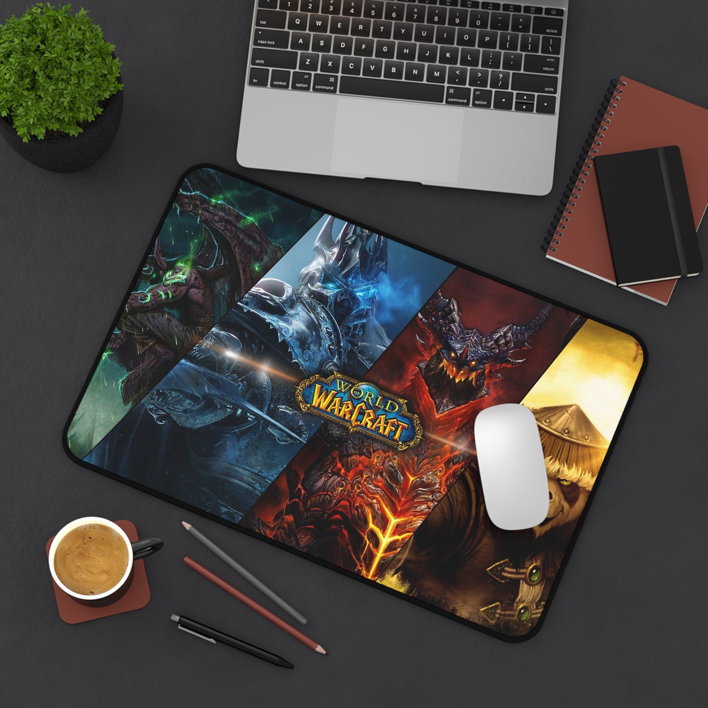 World of WarCraft Desk Mat, Gaming keyboard matt, mousepad large, XXL extended deskpad mouse pad - Bolt Print