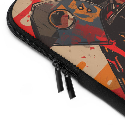 Anime skeleton samurai Laptop sleeve macbook or any laptop 13, 15, 17 inch with print, Laptop carrying case