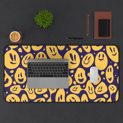 expanded distorted emoticon Desk Mat, gaming mouse mat, mousepad large, XXL deskpad mouse pad